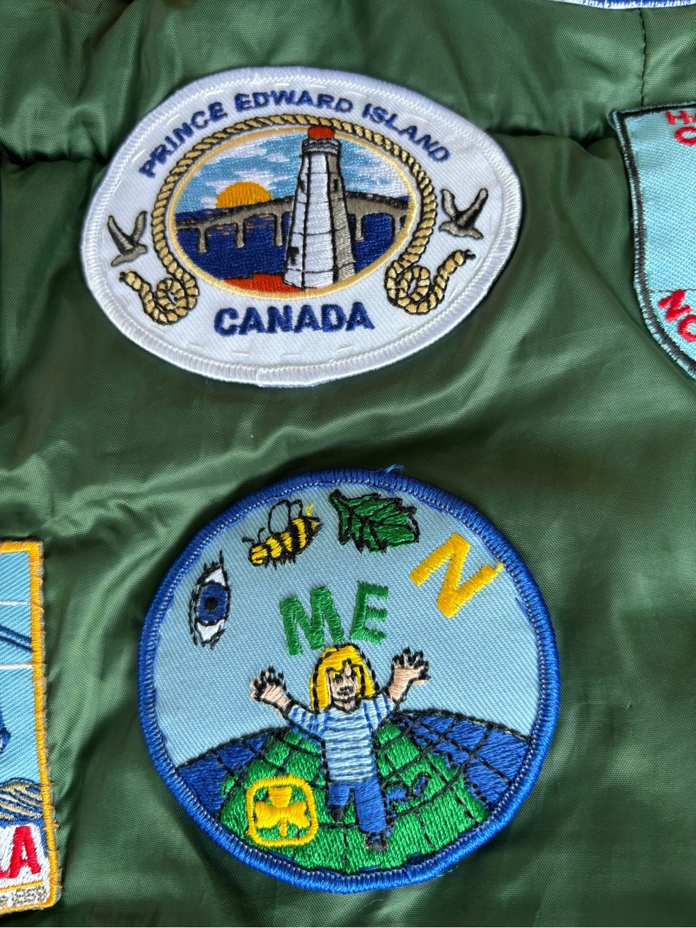 Vintage Northern Escape Sleeping Bag 20+ Rare Girl Guides Canada Travel Patches - Picture 9 of 16